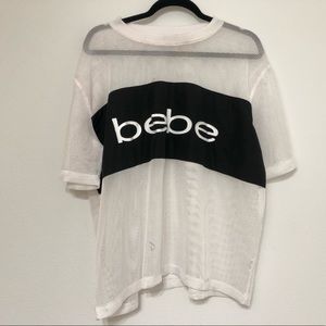 BEBE Mesh Sport Top